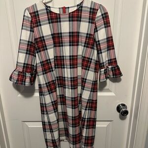 Vineyard Vines White Plaid Dress tartan holiday Christmas